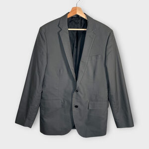 J CREW Thompson Blazer Sport Coat Mens 40R Gray Cotton Twill Full Lining Casual